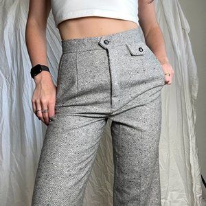 Vintage High Waisted Wool Pants